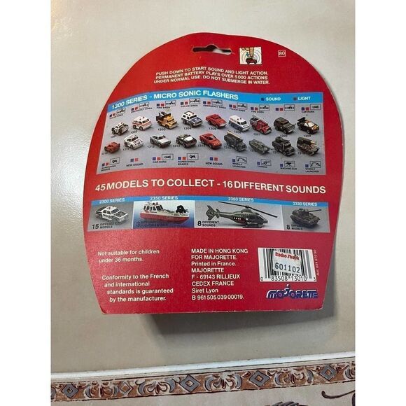 Majorette Micro Sonic Flashers Military Collection 1989 NEW Unopened Truck - Picture 4 of 5